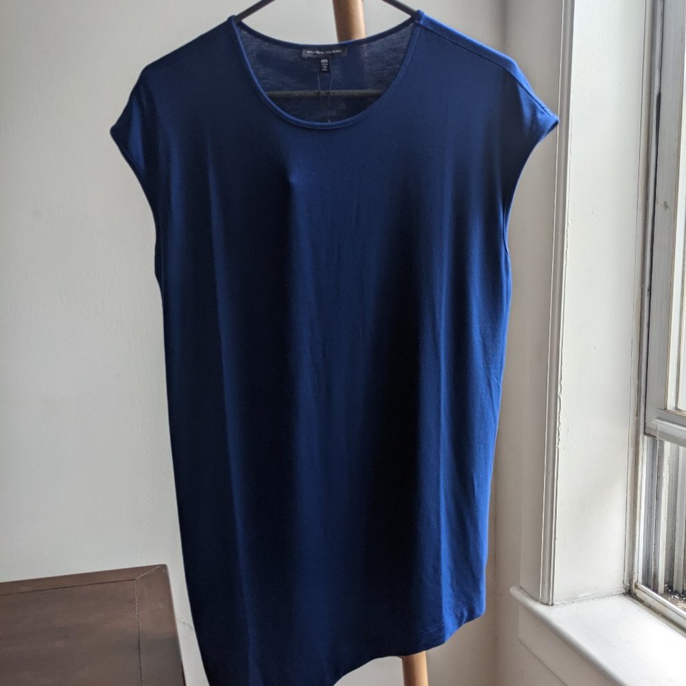 Universal Standard Liquid Crew Neck Genevette Top (Blue Pansy, 2XS)